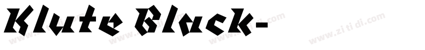 Klute Black字体转换